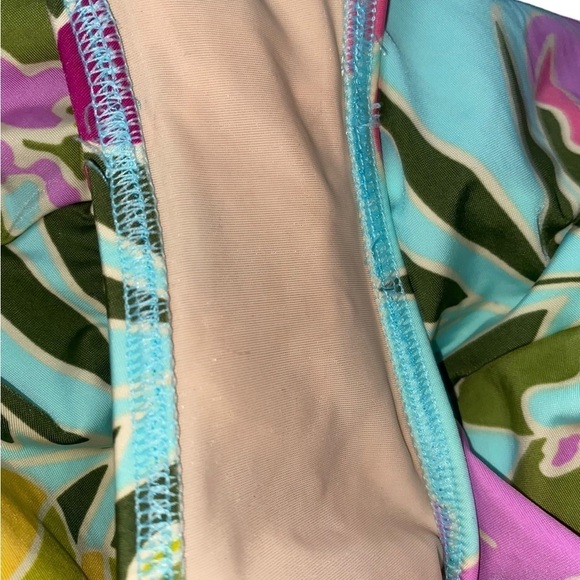 MircaleSuit Bright Floral Ruched One Piece Swimsuit Size 12 - Picture 7 of 9